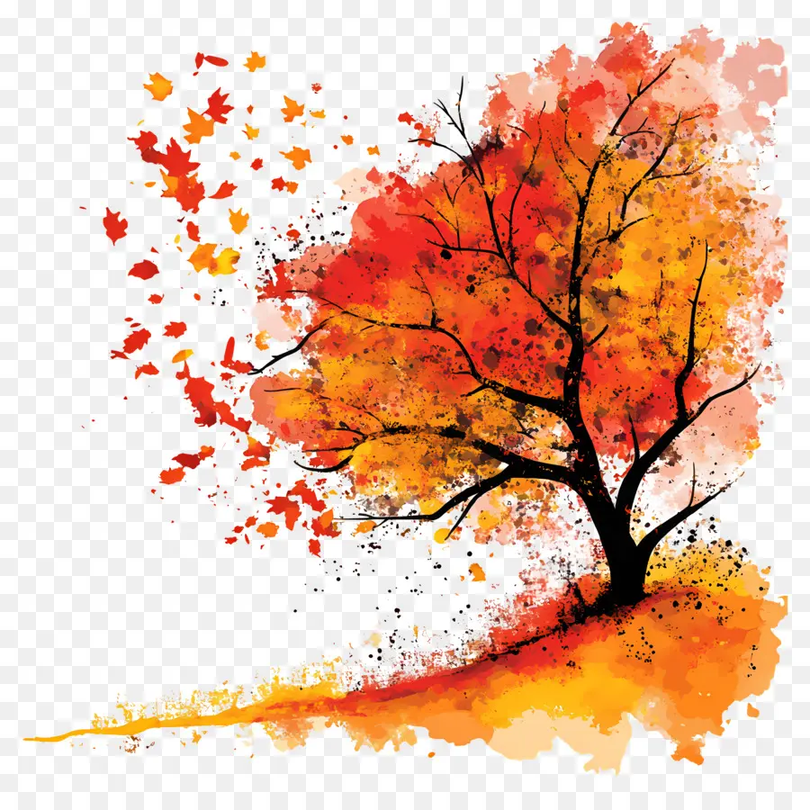 Comienza El Otoño，árbol De Otoño PNG