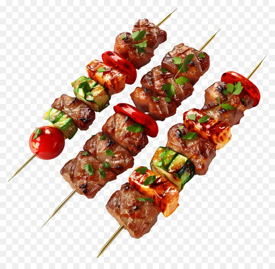 Brochetas De Carne，Brochetas De Carne A La Parrilla PNG