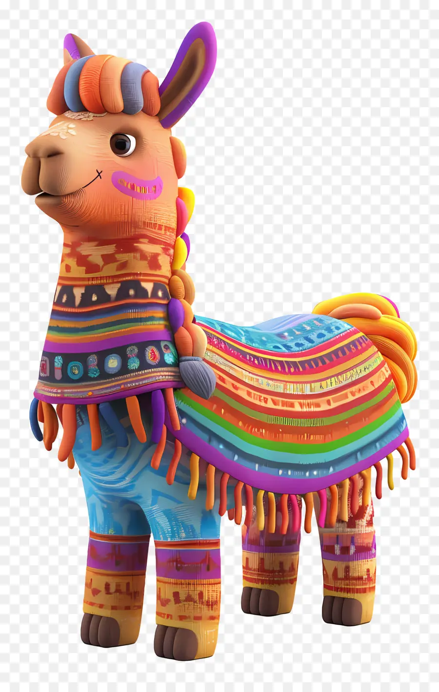 Linda Llama，Llama Colorida PNG