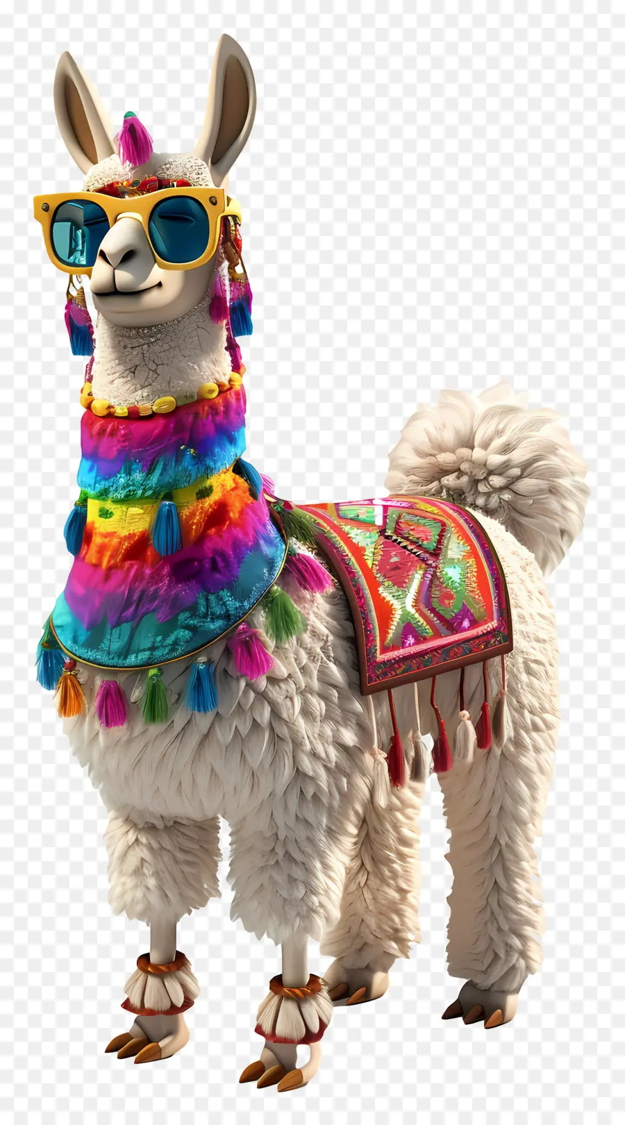 Linda Llama，Llama Colorida PNG