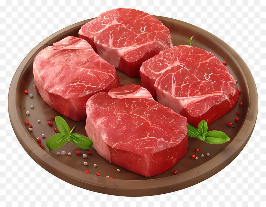 Carne De Res，Filetes Crudos PNG