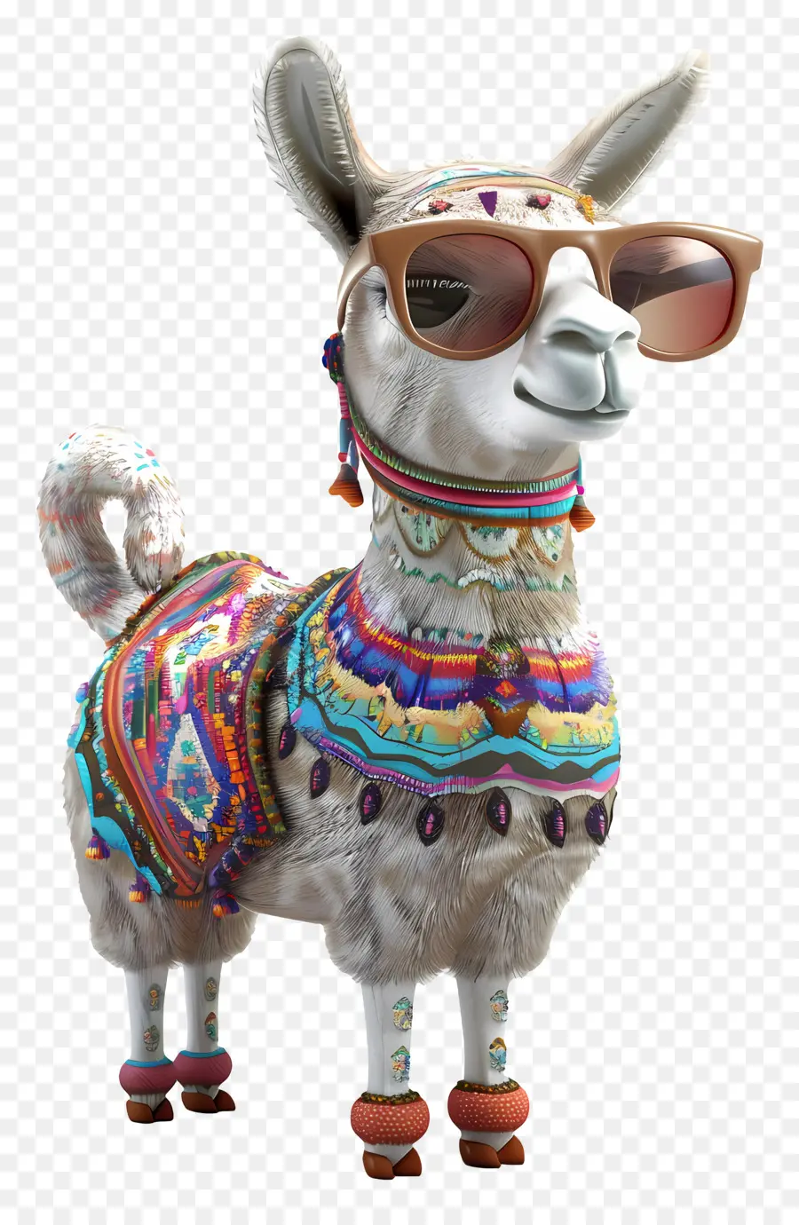 Linda Llama，Llama Colorida PNG