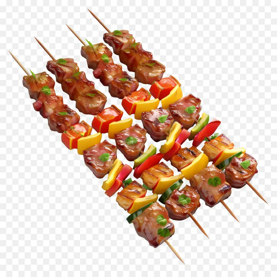 Brochetas De Carne，Brochetas De Carne A La Parrilla PNG