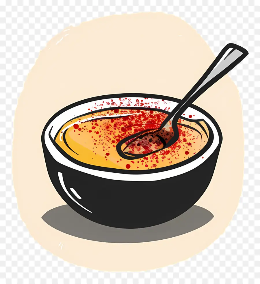 Crema Brulée，Tazón De Sopa PNG