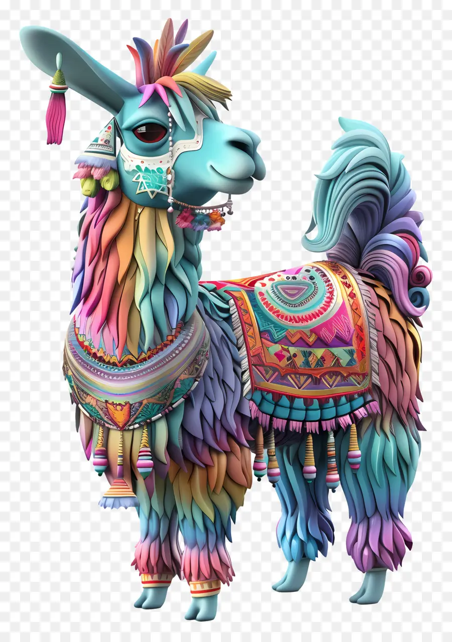 Lindo Llama，Colorida Llama PNG