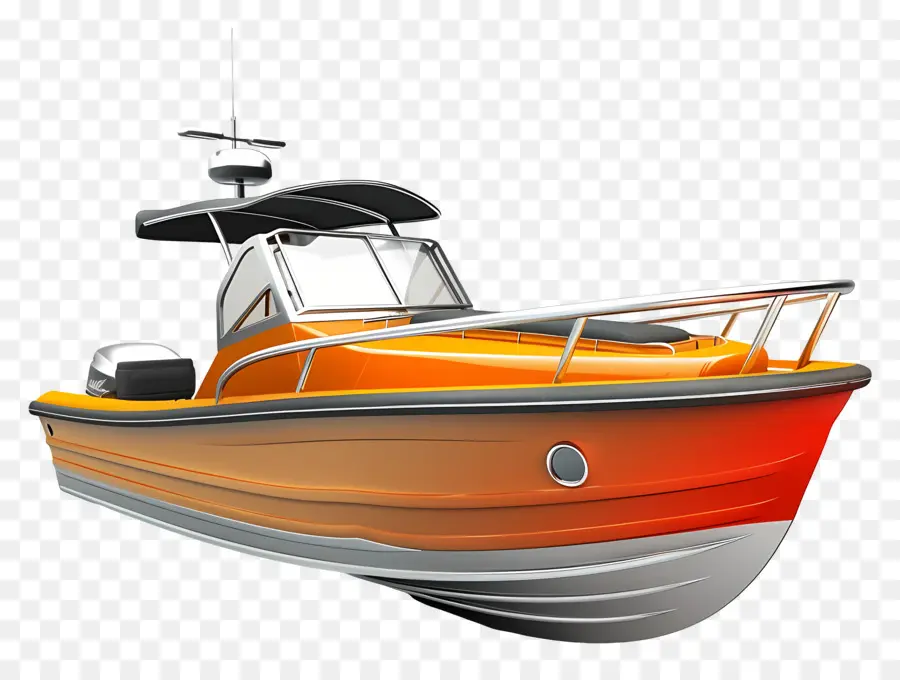 Barco A Motor，Barco Naranja PNG