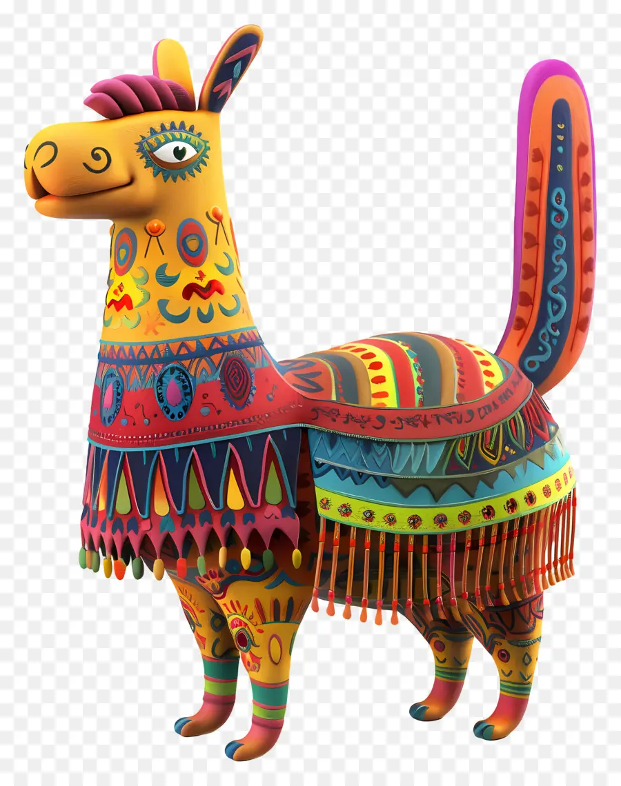 Linda Llama，Llama Colorida PNG