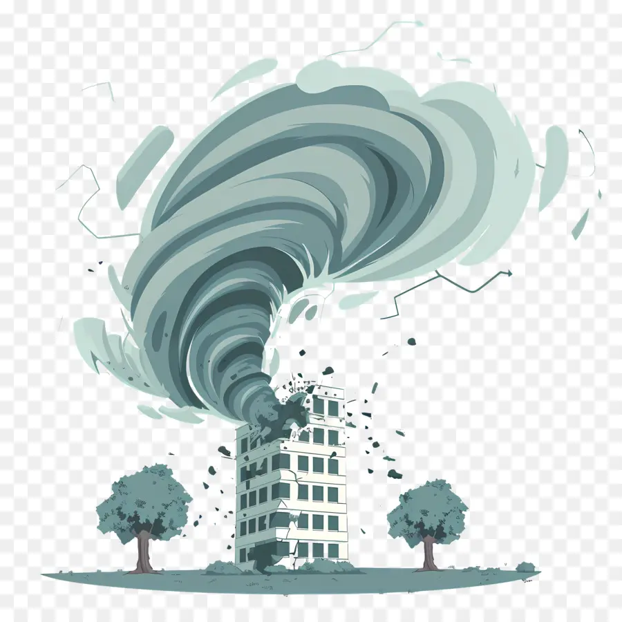 Tornado Destruye Edificio，Tornado PNG