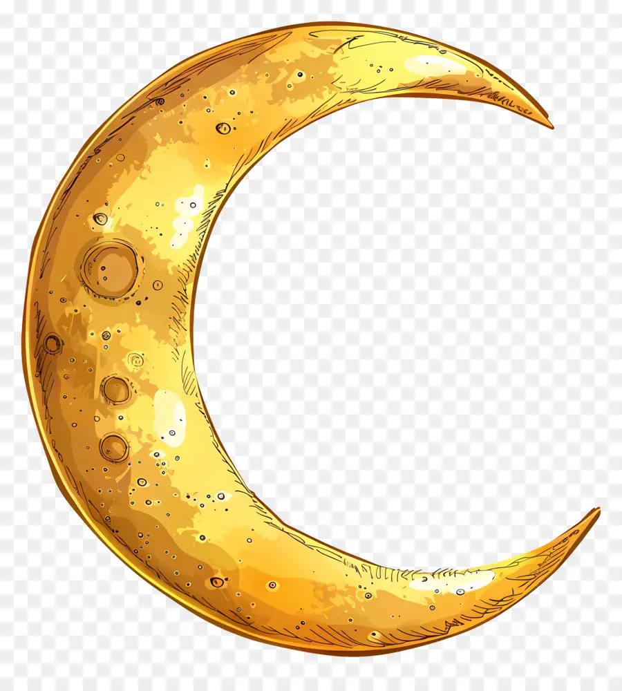 Crescent Moon，Estrellas PNG