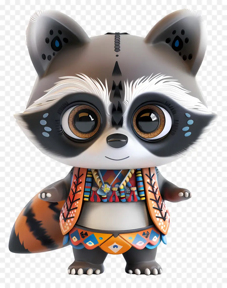 Lindo Mapache，Dibujos Animados PNG