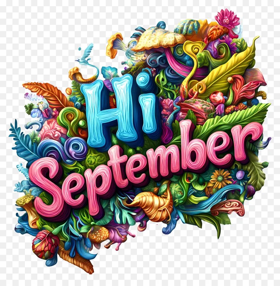 Hola Septiembre，Vistoso PNG