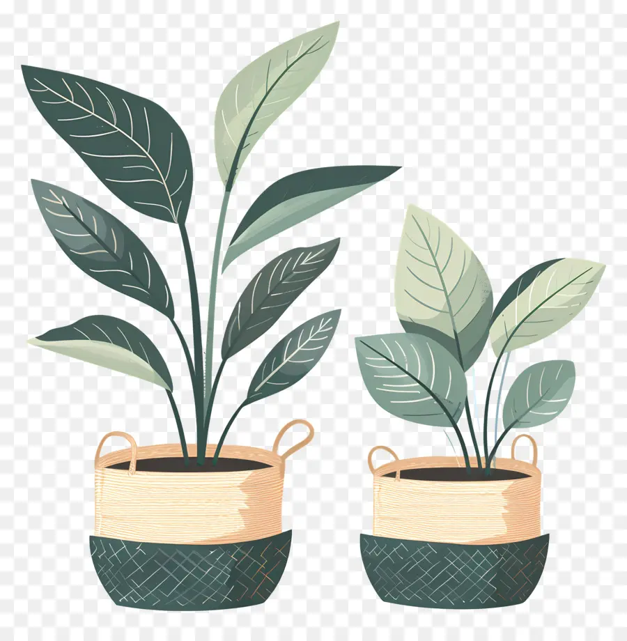 Plantas En Canasta，Plantas En Cestas PNG