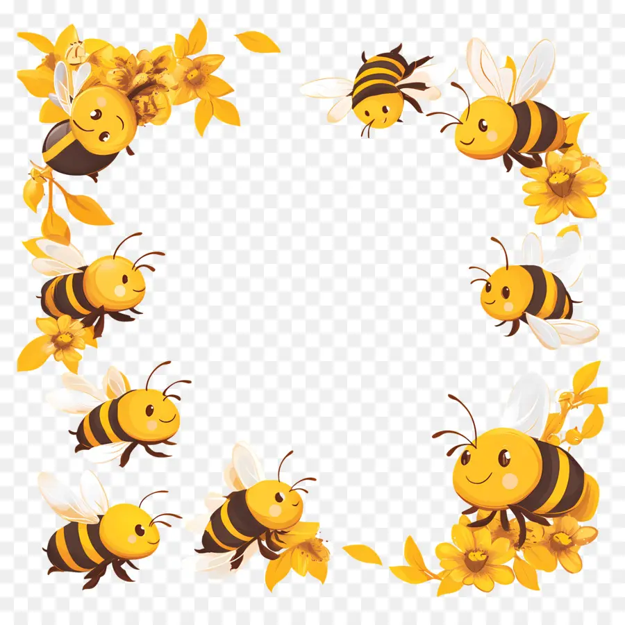 Marco De Fotos Vacío，Las Abejas PNG