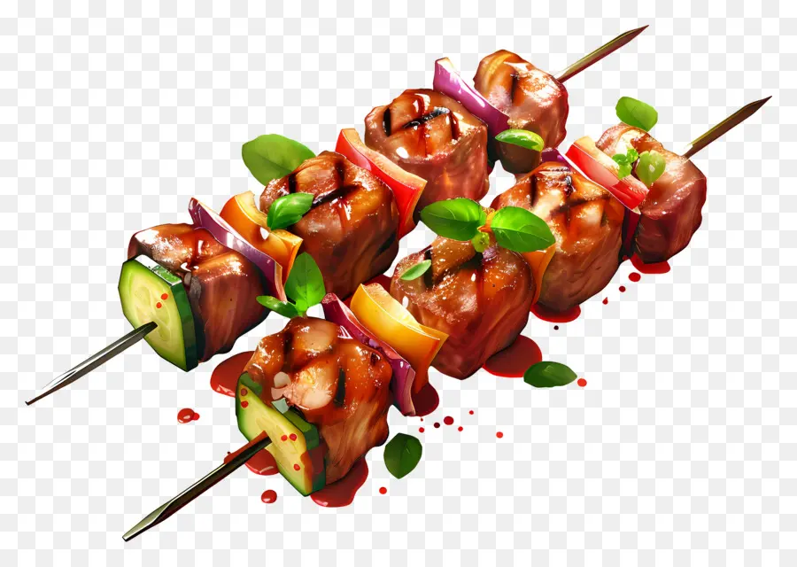 Brochetas De Carne，Brochetas A La Parrilla PNG