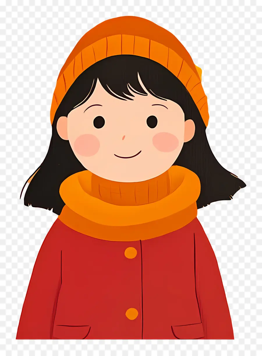 Comienza El Otoño，Chica En Ropa De Invierno PNG