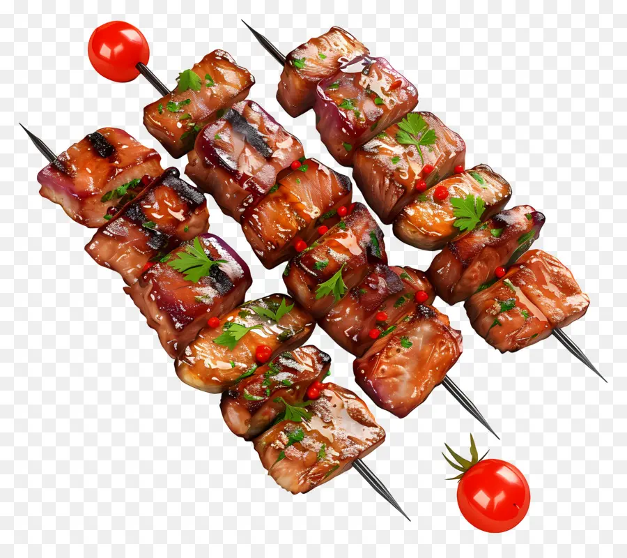 Brochetas De Carne，Brochetas De Carne A La Parrilla PNG