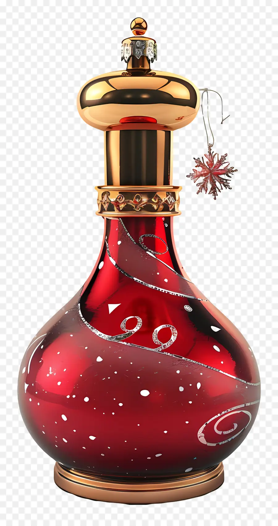 Botella De Navidad，Botella Decorativa Roja PNG