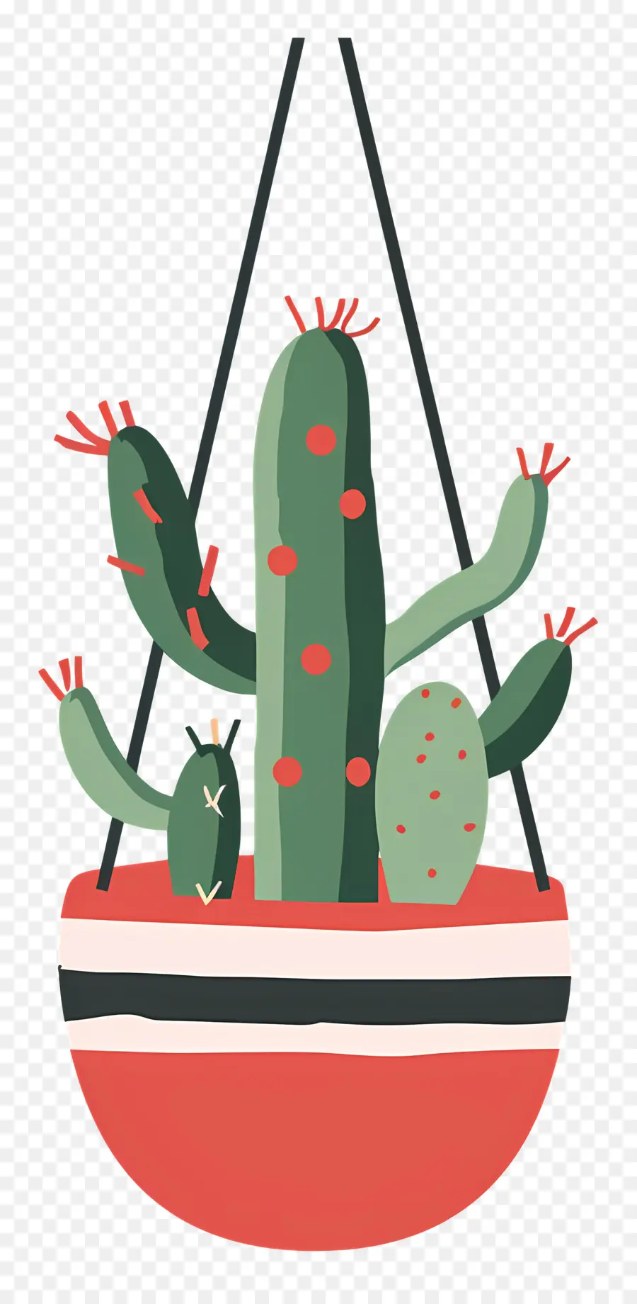 Colgador De Plantas，Cactus Colgante PNG