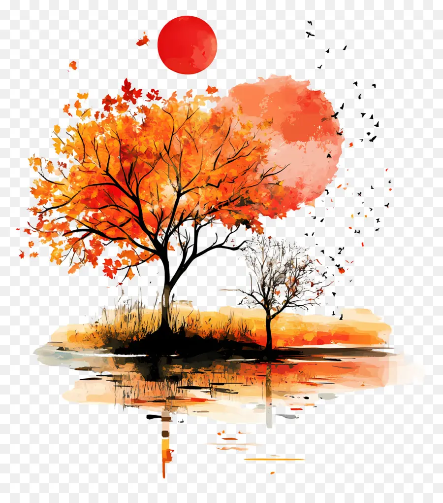 Comienza El Otoño，árbol De Otoño PNG