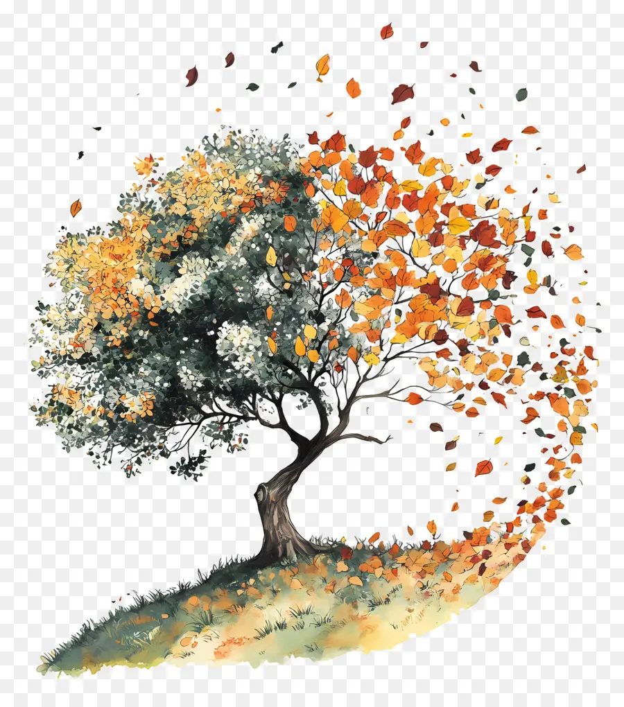 Comienza El Otoño，árbol De Otoño PNG