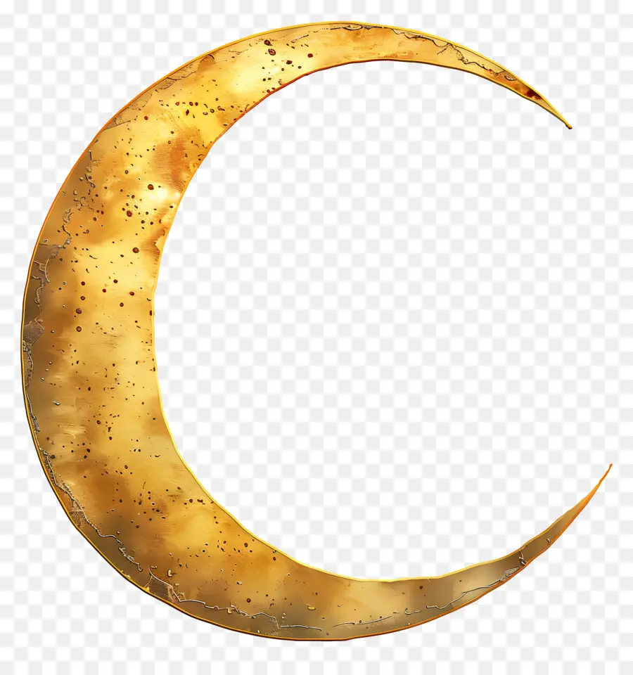 Crescent Moon，Luna De La Luna Dorada PNG