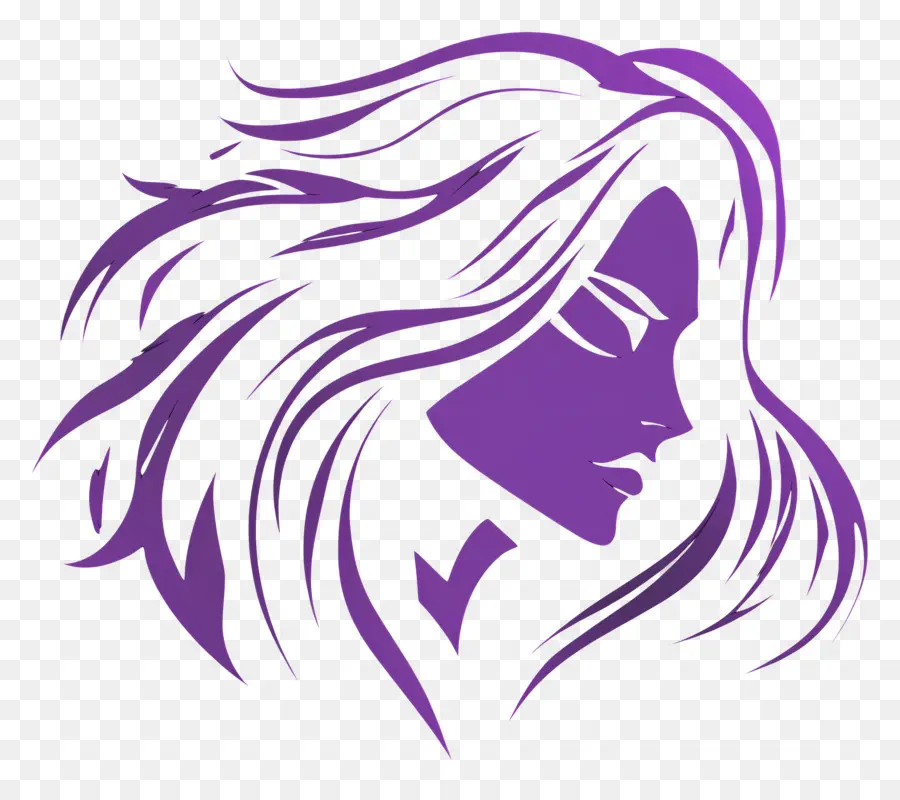 Púrpura，Pelo Morado PNG