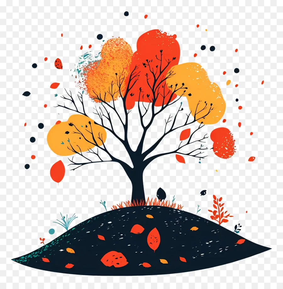 Comienza El Otoño，árbol De Otoño PNG