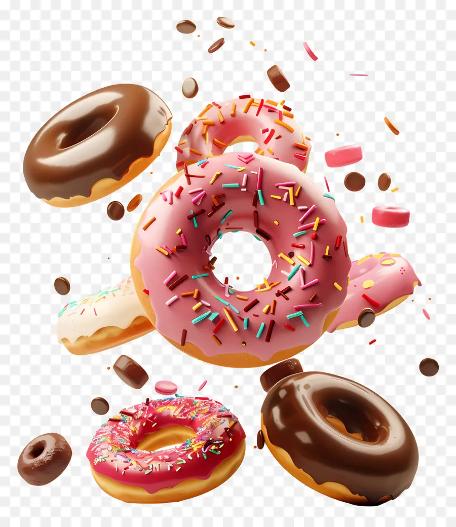 Rosquilla，Donut Colorido PNG