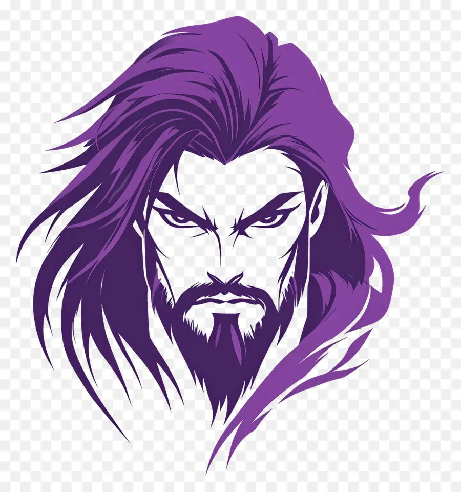 Morado，Hombre Con Barba PNG