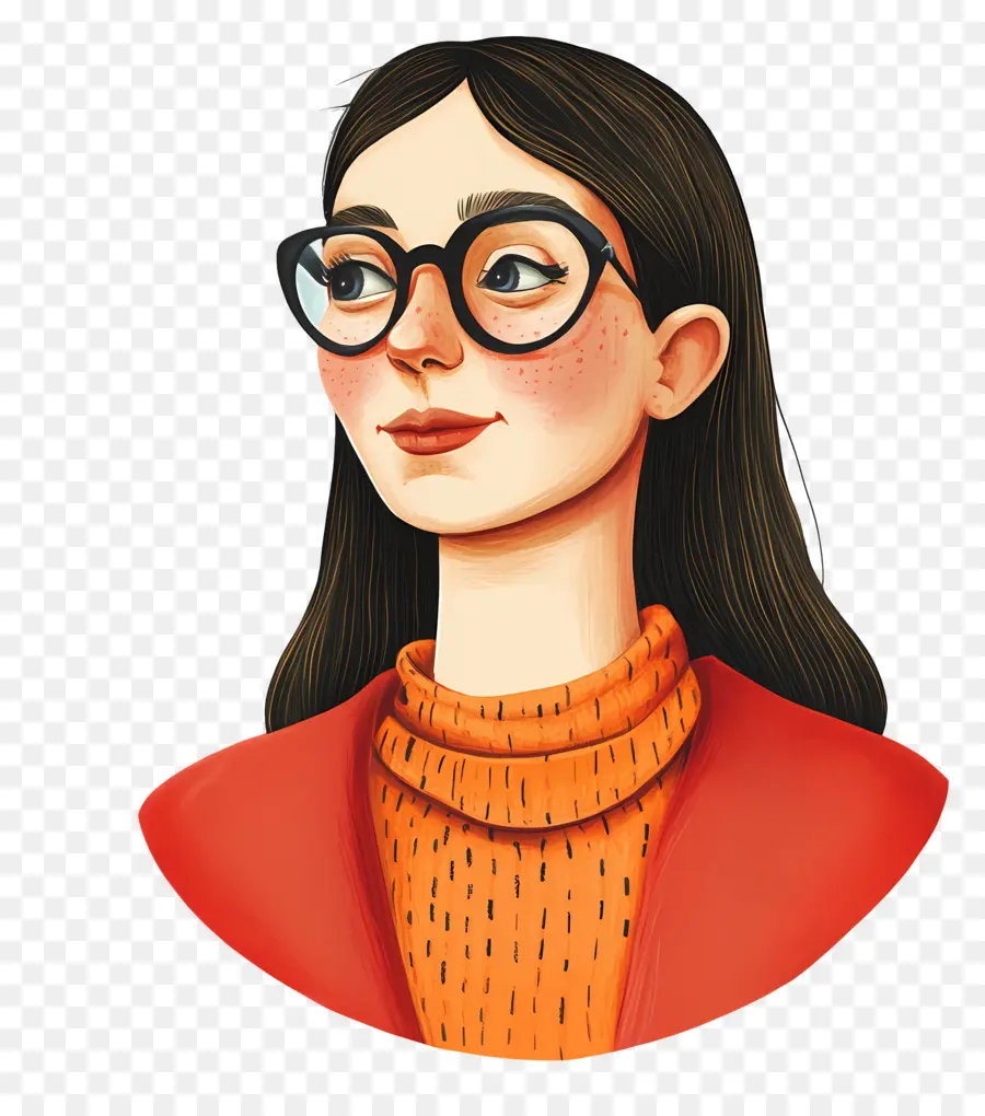 Día De La Igualdad De La Mujer，Mujer Con Gafas PNG