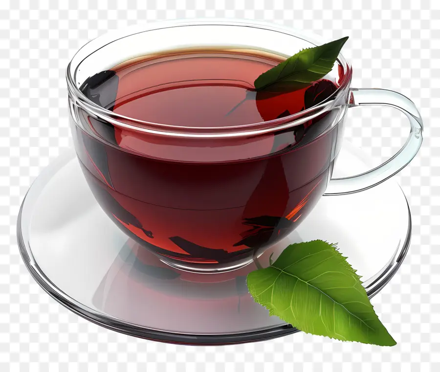 Té Negro，Taza De Té De Cristal PNG