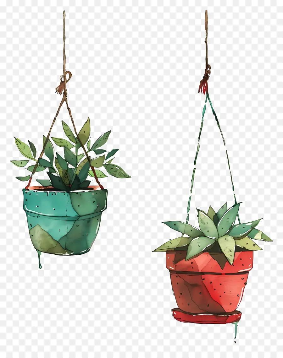 Plantas En Macetas Colgantes，Plantas Colgantes PNG