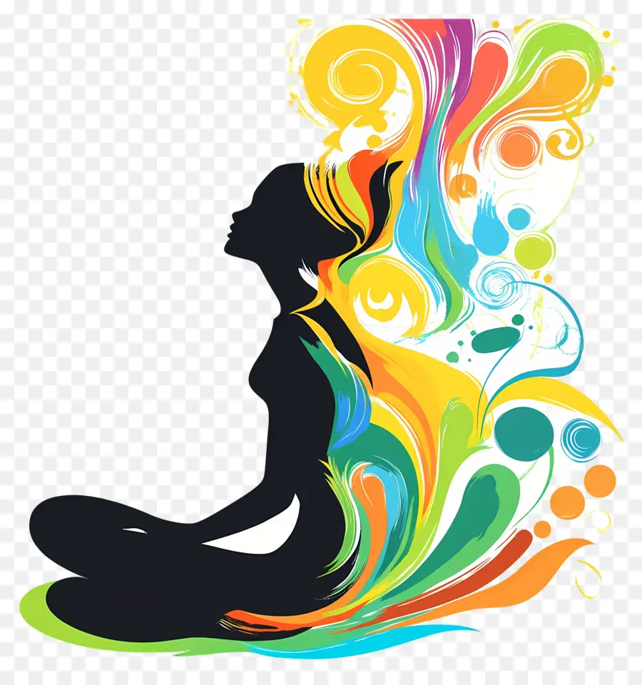 Pensamiento Positivo，Mujer Meditando PNG