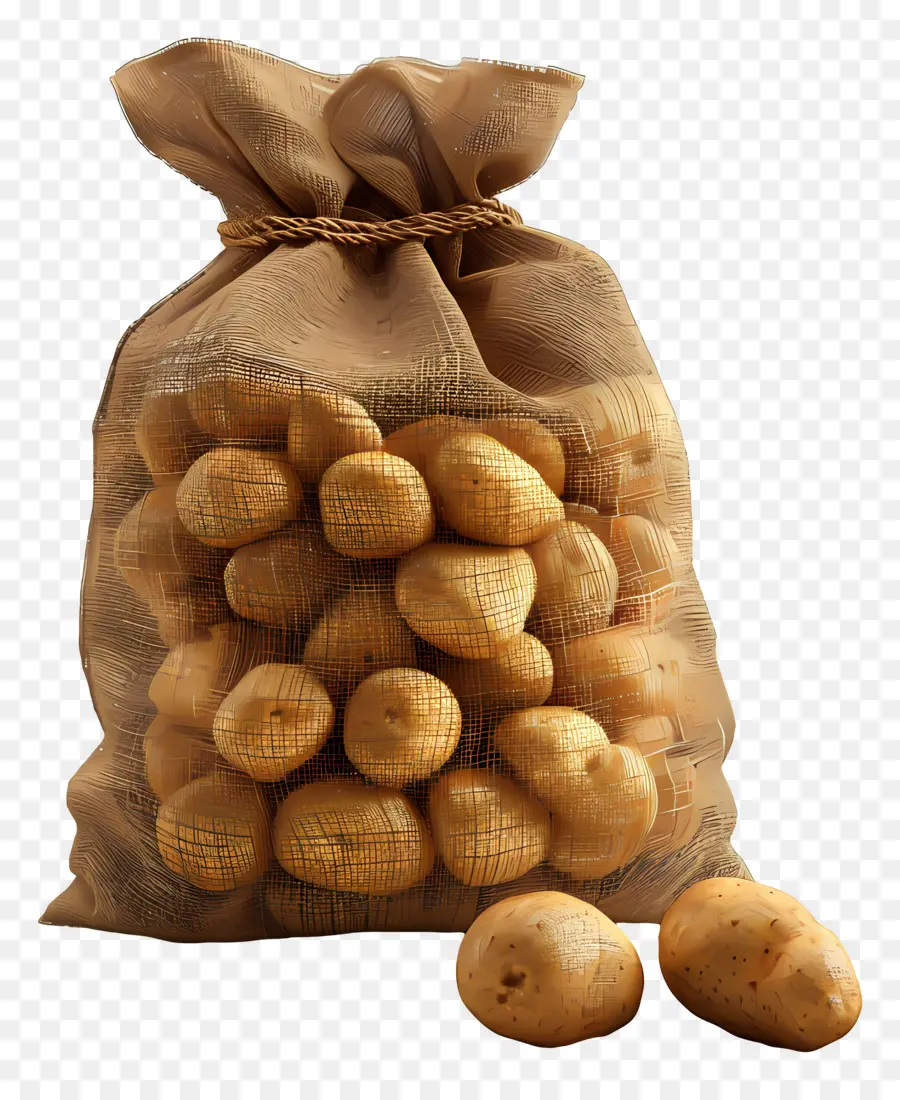 Patatas En Bolsa De Arpillera，Papas PNG