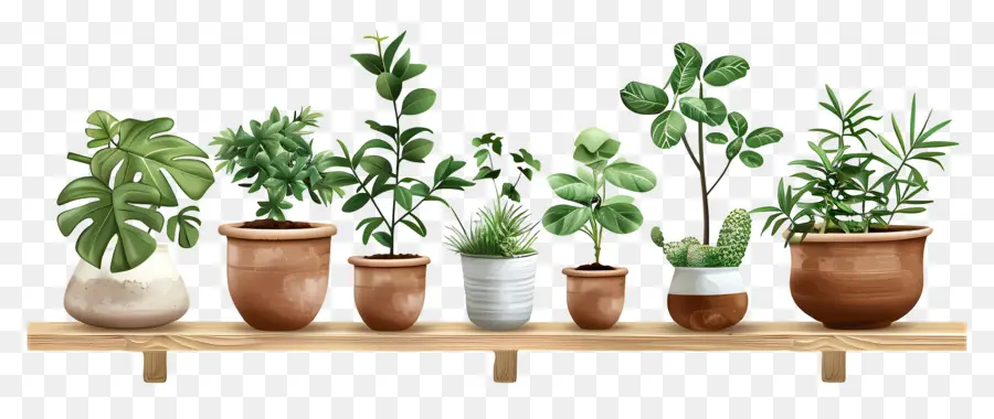 Plantas En Macetas，Verdor PNG