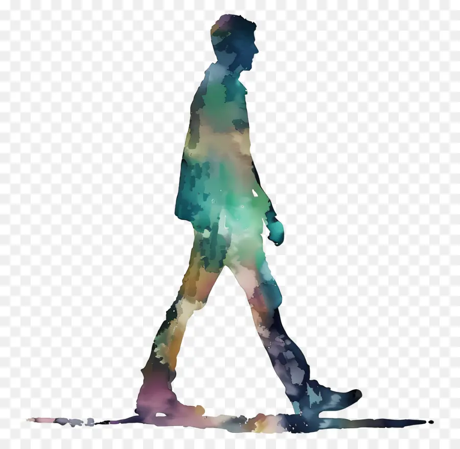 Silueta De Hombre Caminando，Persona Que Camina PNG