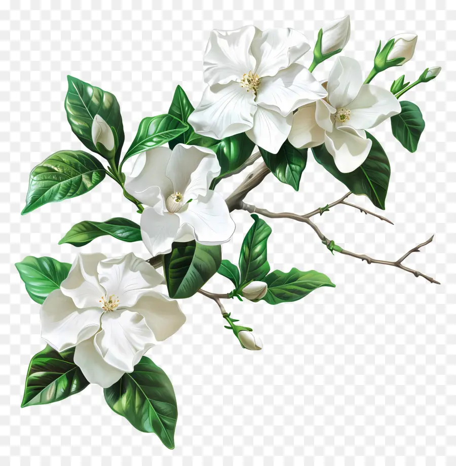 Flores De Gardenia Blanca，Flores Blancas PNG