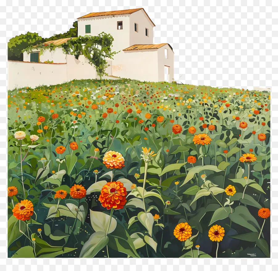 Cortijo，Campo De Flores PNG