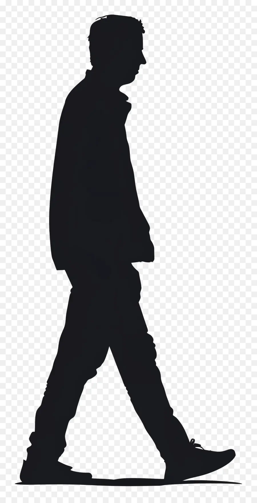 Silueta De Hombre Caminando，Silueta PNG