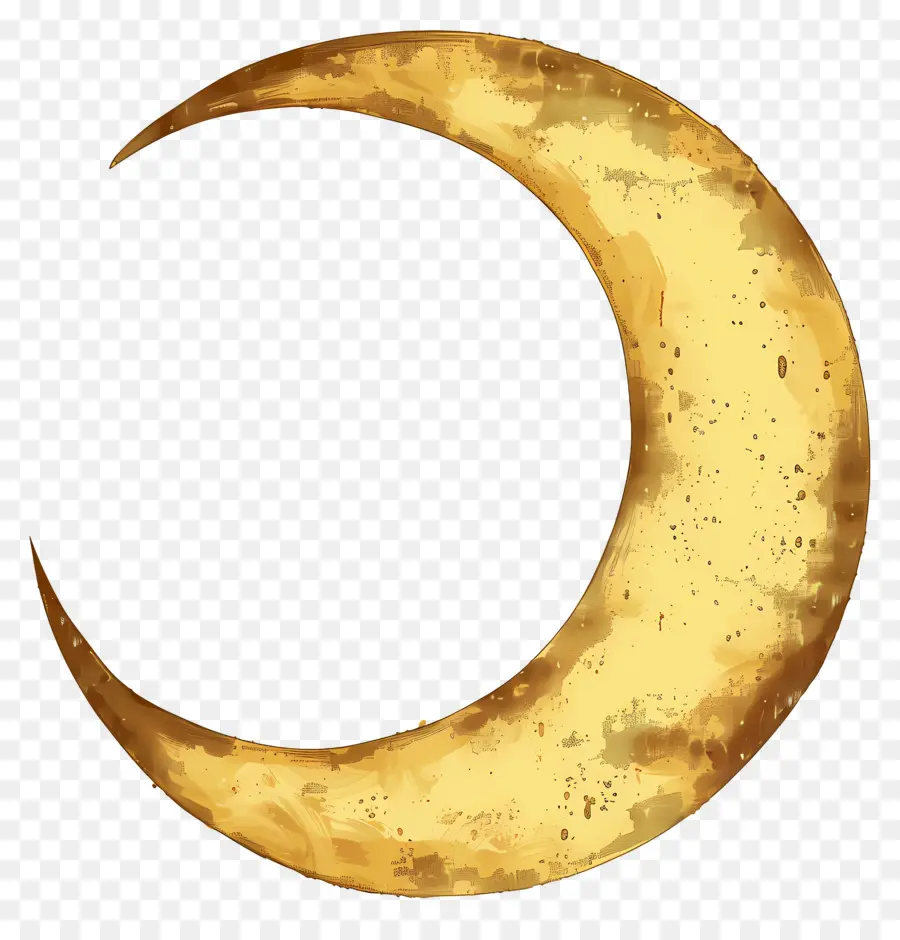 Luna Creciente，Luna Creciente Dorada PNG