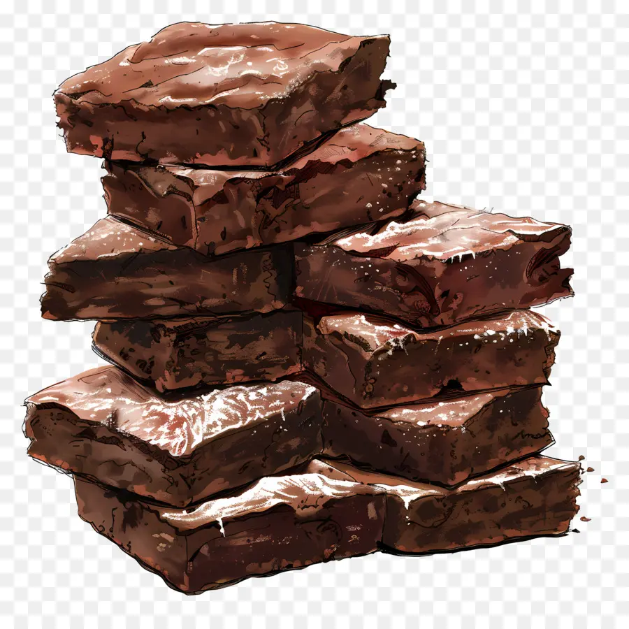 Pila De Brownies，Chocolate PNG