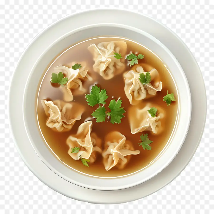 Sopa Wonton，Sopa De Bola De Masa PNG