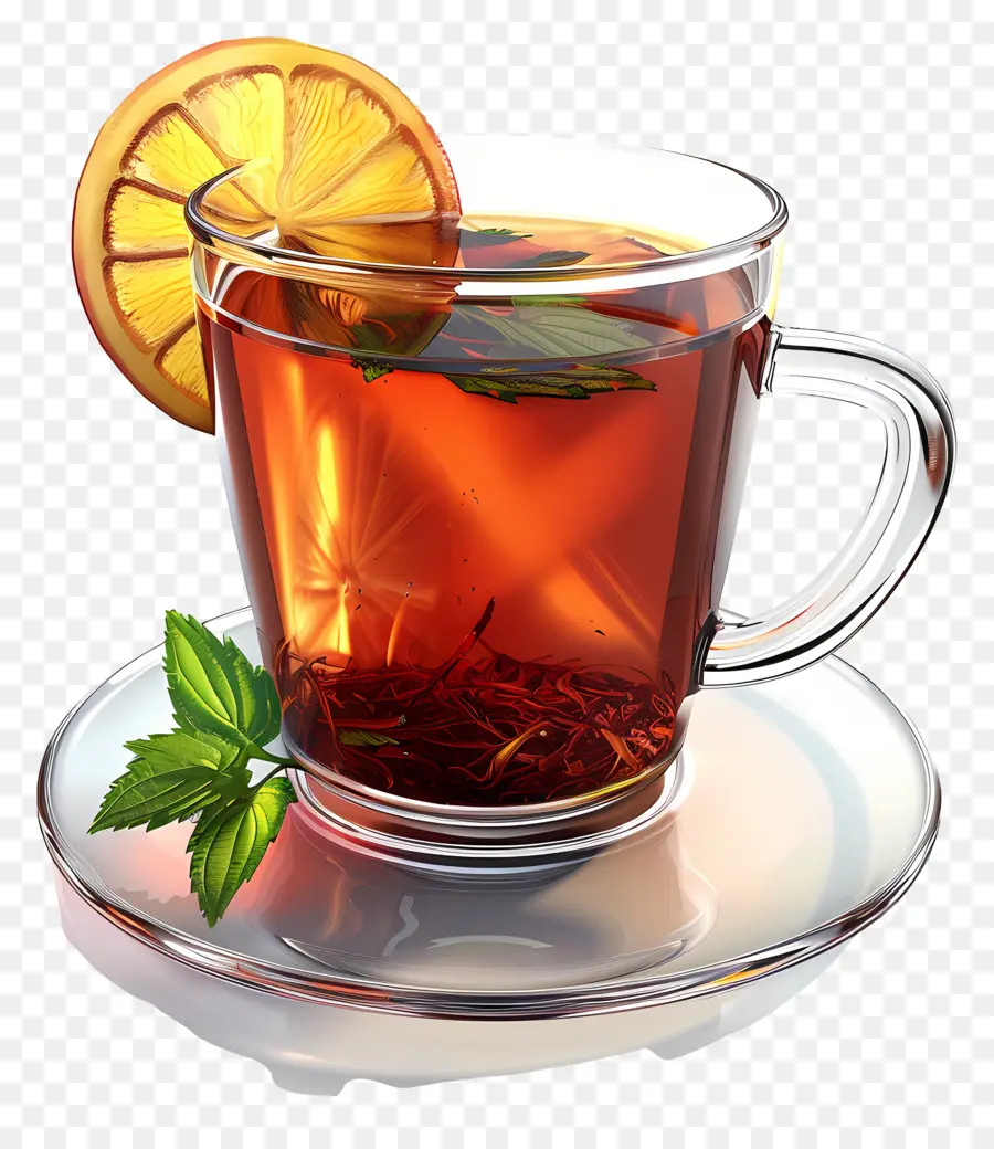 Té Negro，Taza De Té Con Limón PNG