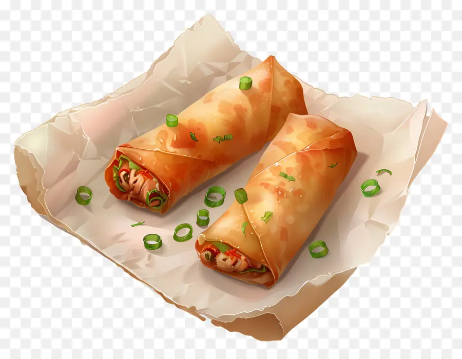 Rollitos De Primavera，Frito PNG