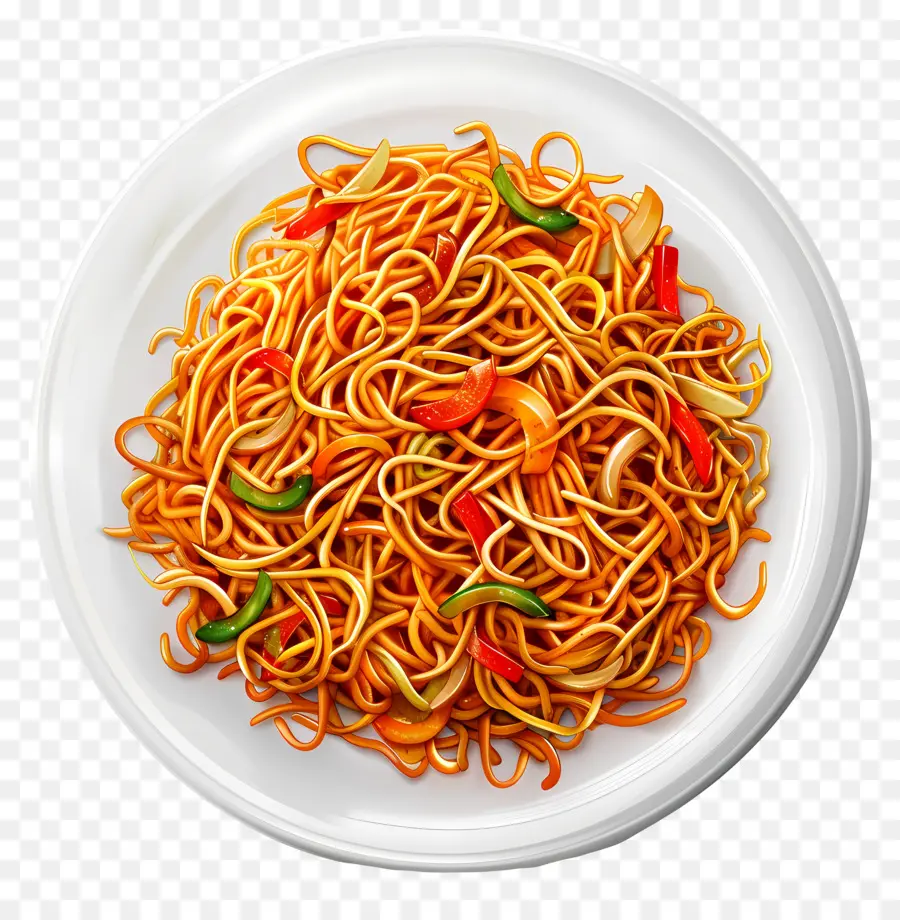 Chow Mein，Plato De Fideos PNG