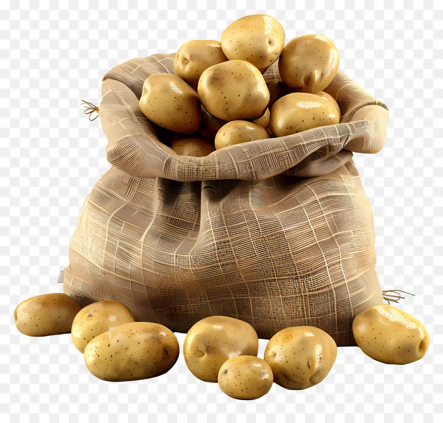 Patatas En Bolsa De Arpillera，Bolsa De Patatas PNG