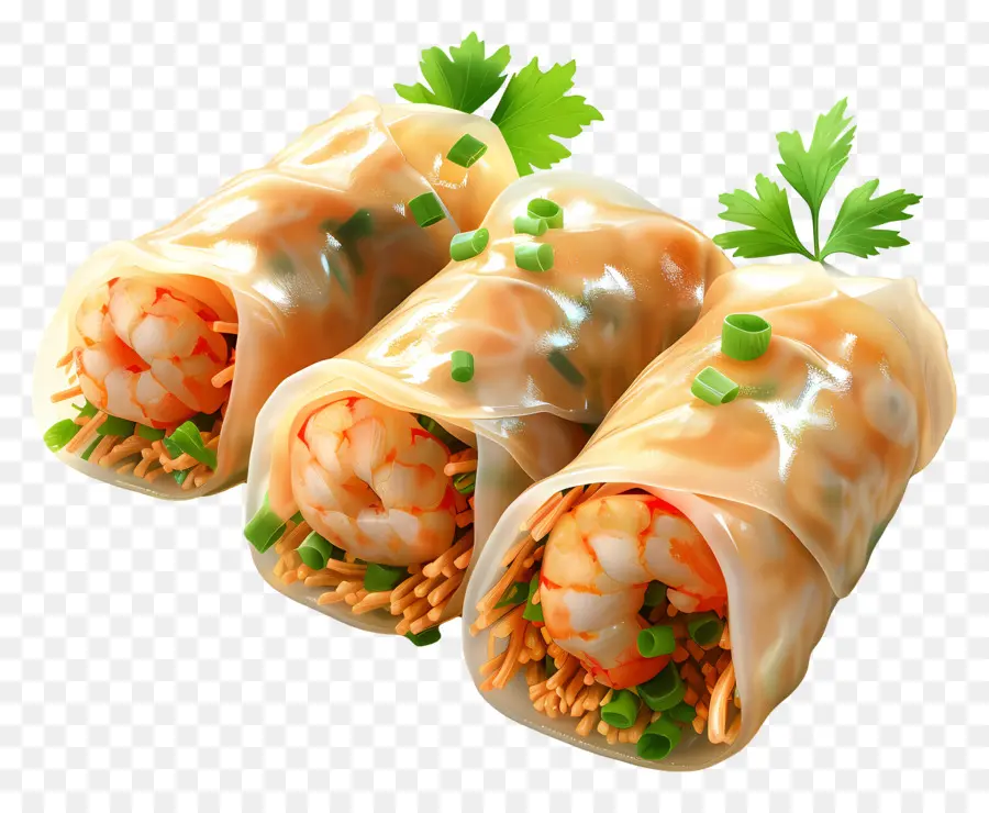 Rollitos De Primavera，Camarón PNG