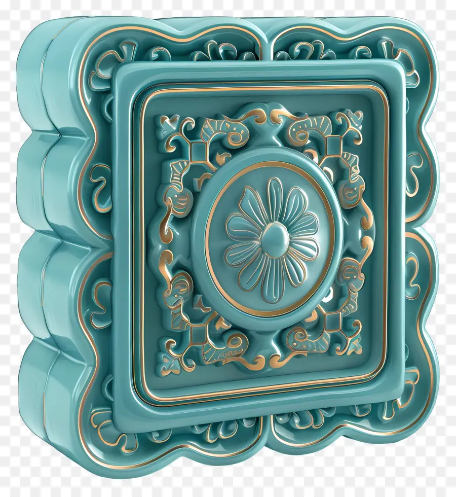 Pastel De Luna Cuadrado，Azulejo Decorativo PNG