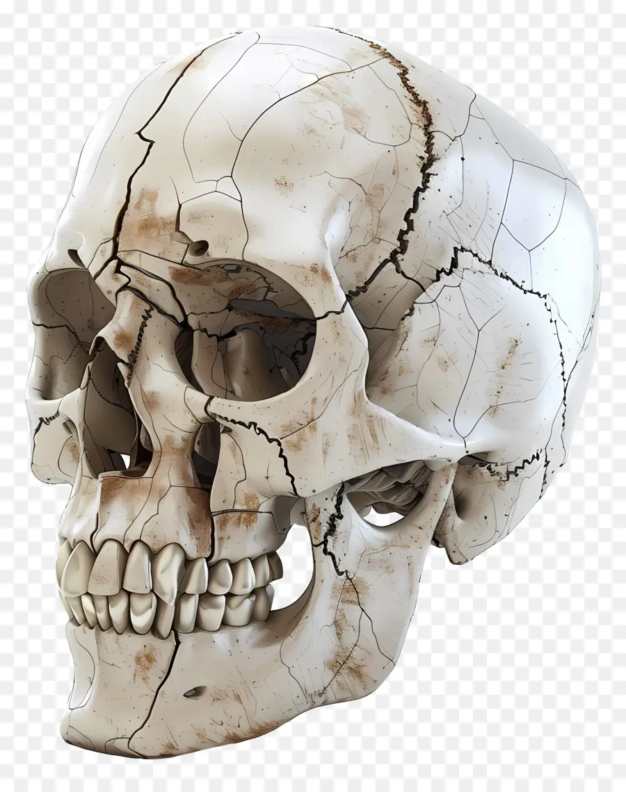 Cara De Esqueleto，Cráneo Humano PNG