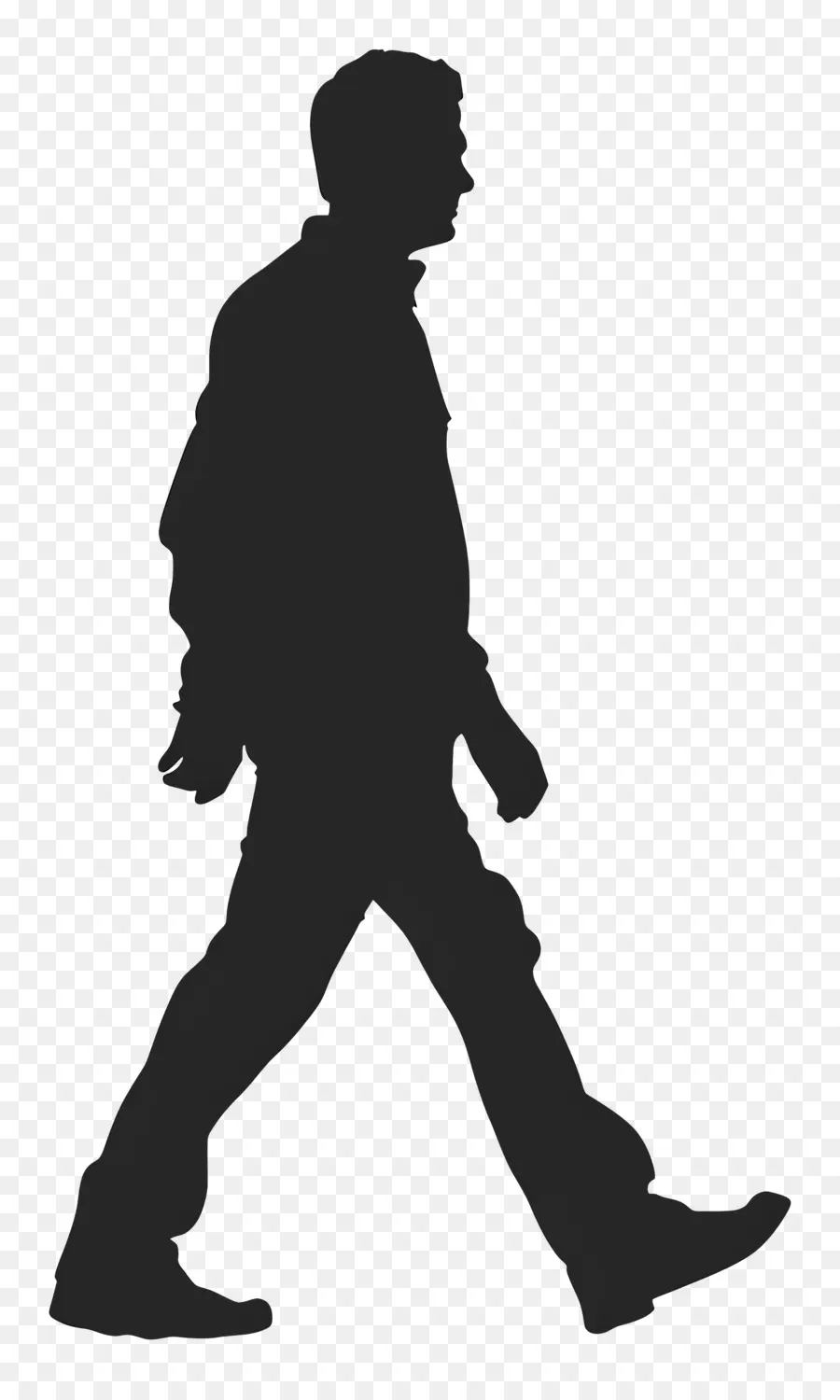 Silueta De Hombre Caminando，Silueta PNG